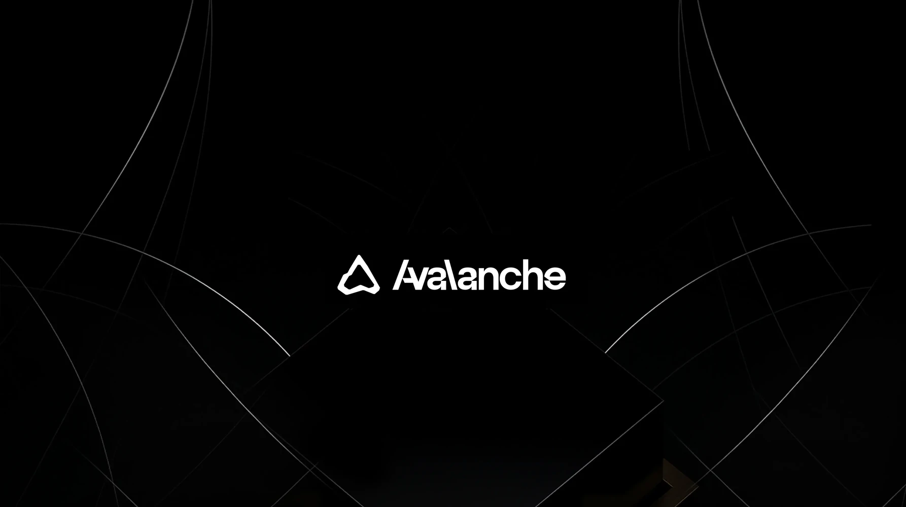 Avalanche wordmark and triangle mark on black
