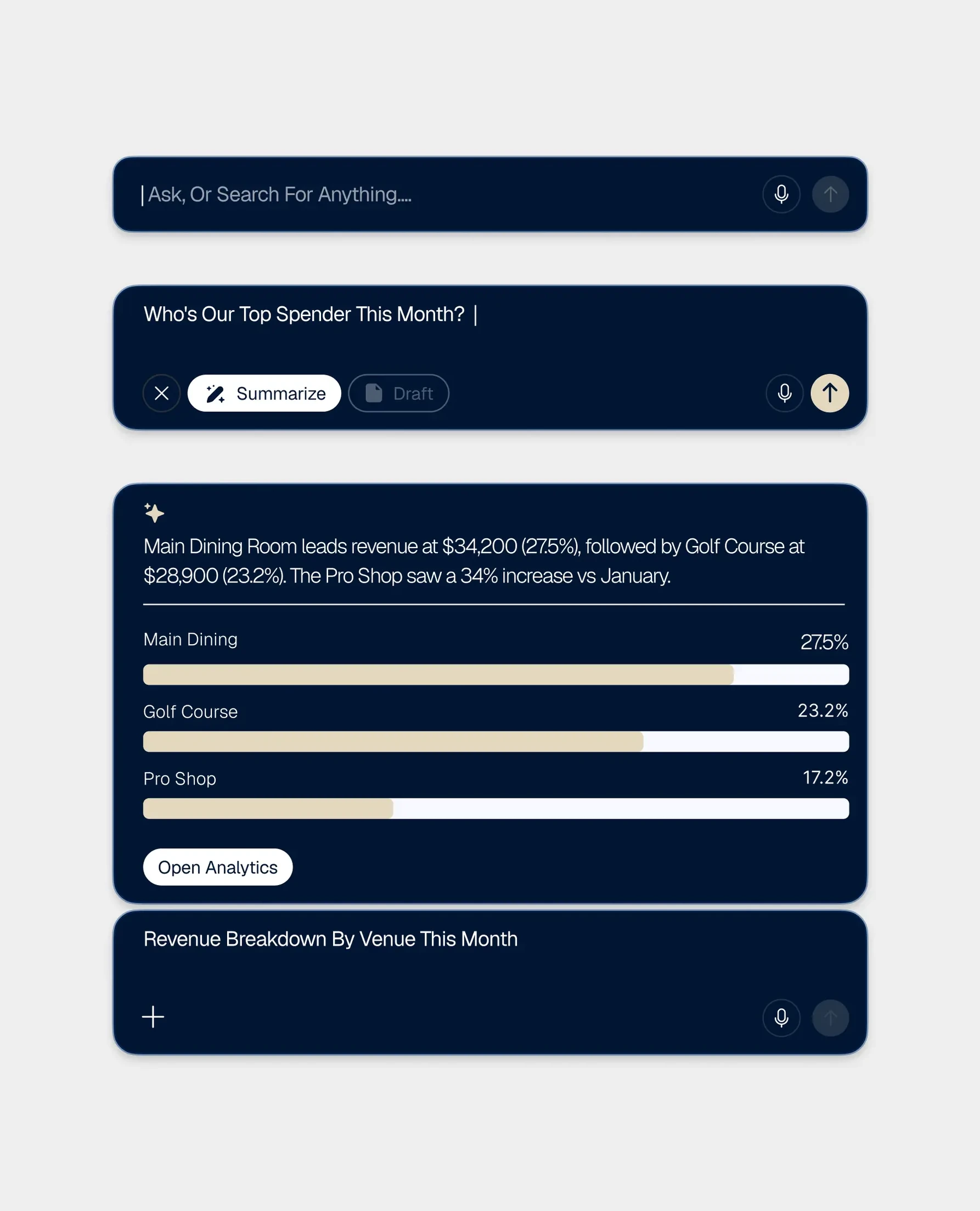 Vryfi Now dark theme reporting screens